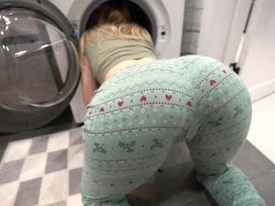step stepbro poked step step-step-sister while she is inside of washing machine - inward popshot
