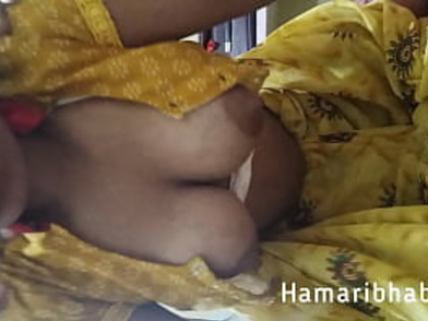 Indian youthful wife take a XXL knob from behind and moaning barely.