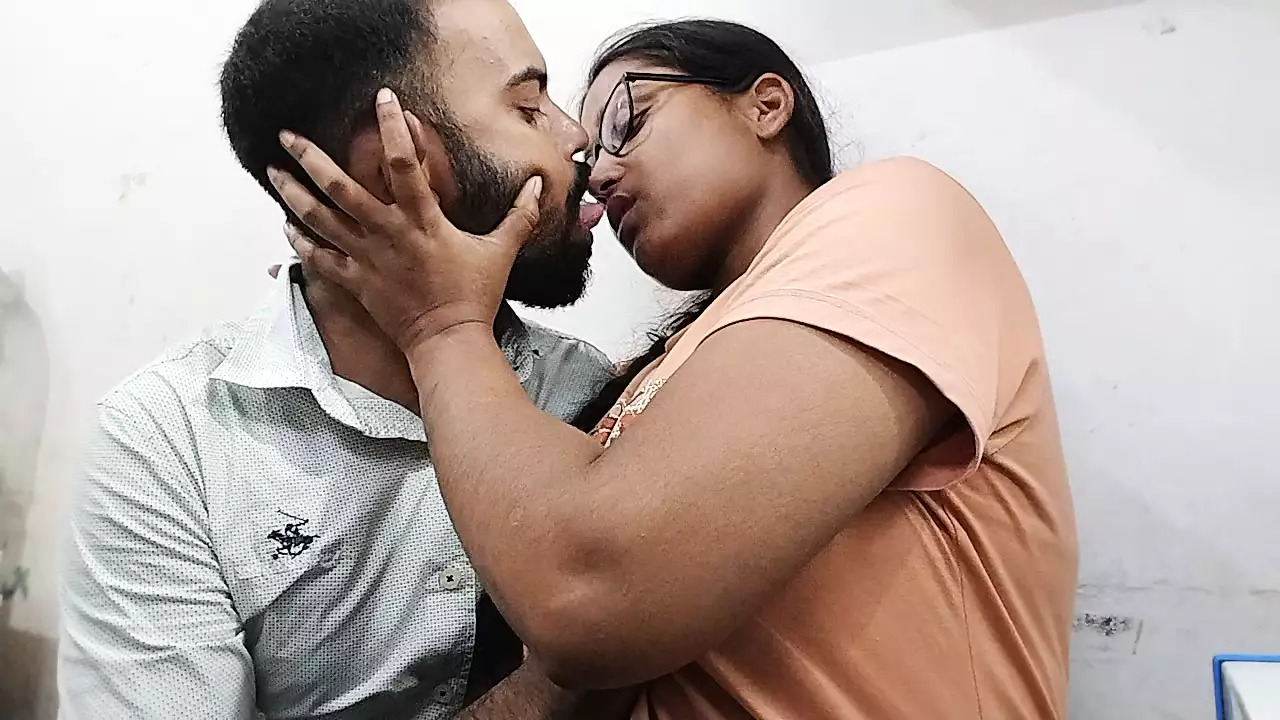 Indian aunty kissing