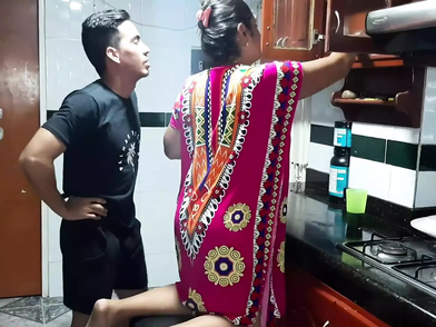 Diana Prince attempts to sate her son with her cooch in the kitchen