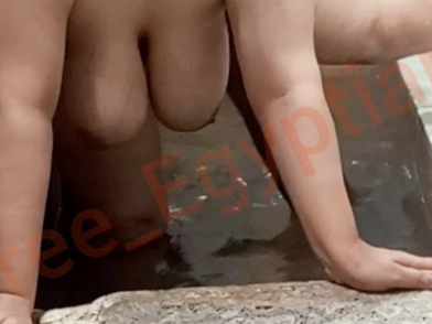 Free-for-all_Egyptian's bodacious bum porked rigid in a nasty Chinese gang-bang