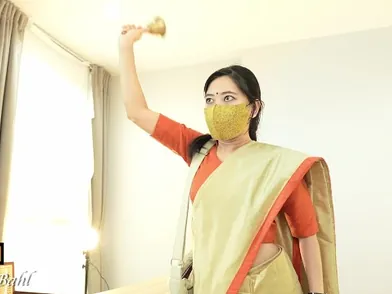 Saanvi Bahl's Indian Head-Domme teaches how to destroy Sphincter Toughly with her tight Indian pussy