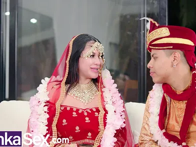 Step-dads & stepsisters end wedding with wild arabic orgy