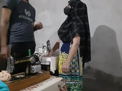 Indian Desi Lady Lady gets a rough doggy style fuck from her tailor