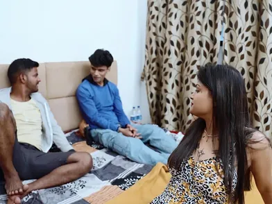 Desi pornstar Suhna's first time group sex with hung studs - full hardcore bang-out with cum in mouth