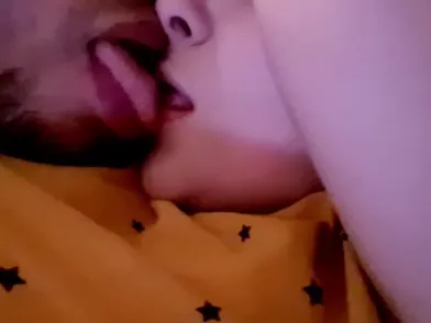 Carlahott waits eagerly for her step-dad to return & smooches him in her pj's