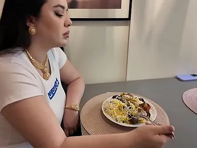 Diana Rius gets her cock-squeezing Turkish twat demolished by stepbrother's yam-sized boner after lunch