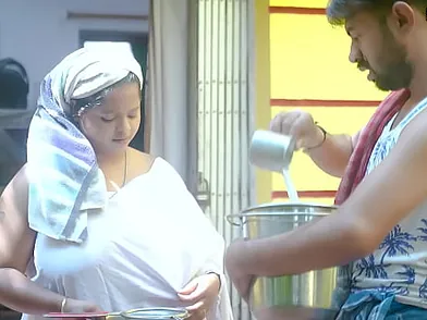 Mampi & Antim's first time in hot Indian pussy: Desi MILF Milk Fellow Boinks Bhabhiji gets her ass bouncing