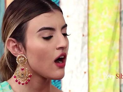 Petite Indian-Yankee Step Sister Laynee James & her two step-sisters share a hung MILF - Axel Haze