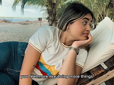 Danny Medina gets a hot surprise from a stunning beauty on the beach