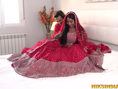 Desi Teenie Bride Ravaged on Suhaag Raat: Big Dick, Real Indian, Real Indian Desi, Desi Teenie,