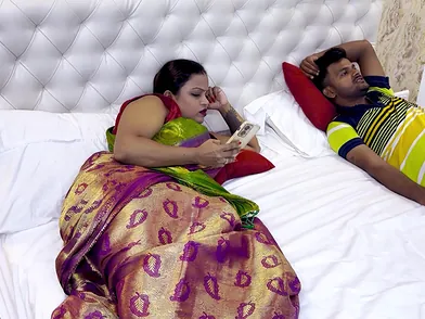 Bhabhi dominates her stepbrother in a steamy hotel room