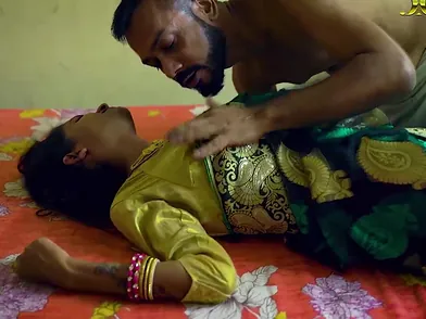 Watch this Indian babe torn up by her brother's step-sister while she preps for Obey Festval